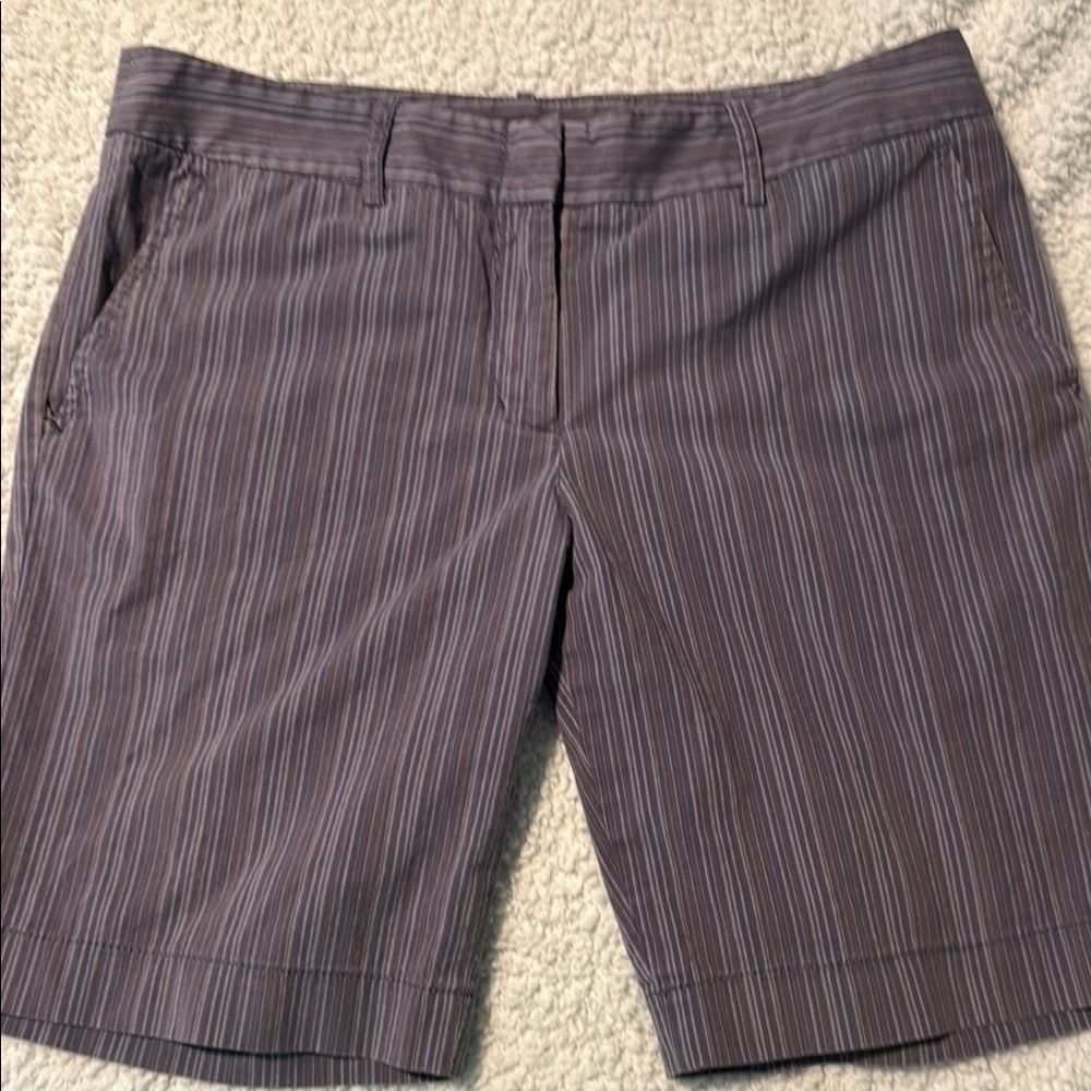 BCBG Striped Gray Women's Shorts